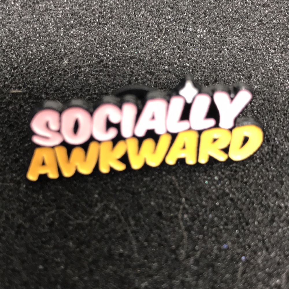 SOCIALLY AWKWARD LAPEL JACKET FLAIR PIN NEW - Picture 5 of 5